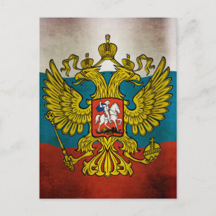 Wapperende vlag van Rusland Briefkaart