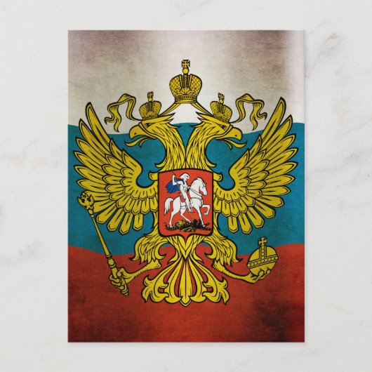 Wapperende vlag van Rusland Briefkaart (Voorkant)