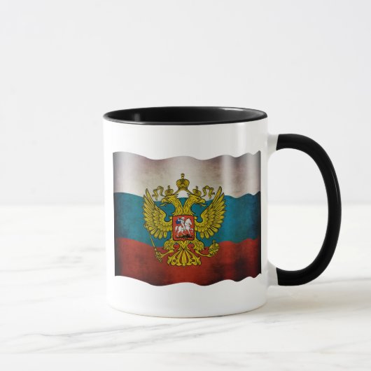 Wapperende vlag van Rusland Mok (Rechts)
