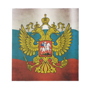 Wapperende vlag van Rusland Notitieblok