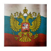 Wapperende vlag van Rusland Tegeltje (Voorkant)