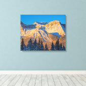 Waputik Range in Canadese Rocky Mountains Canvas Afdruk (Insitu (Houten vloer))