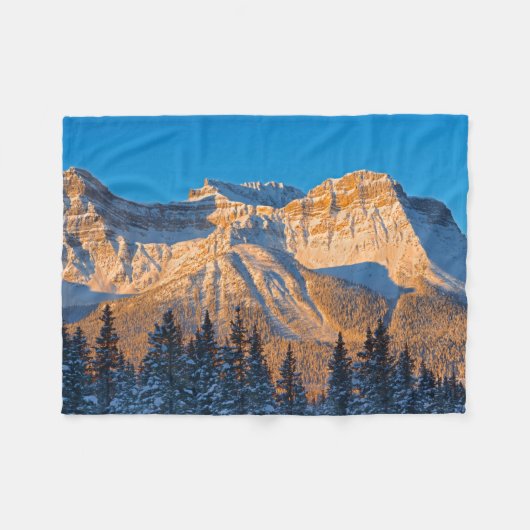 Waputik Range in Canadese Rocky Mountains Fleece Deken (Voorkant (Horizontaal))