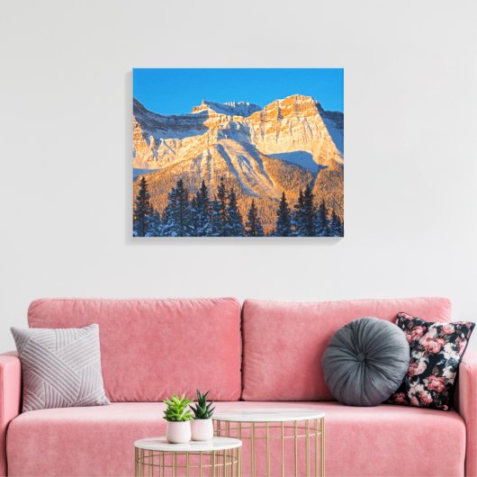 Waputik Range in het Canadese Rocky Mountains Canvas Afdruk (Insitu (Woonkamer))