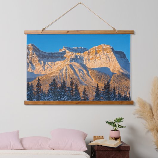 Waputik Range in het Canadese Rocky Mountains Hangend Wandkleed (Slaapkamer)