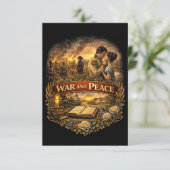 War and Peace Bedankkaart (Staand voorkant)