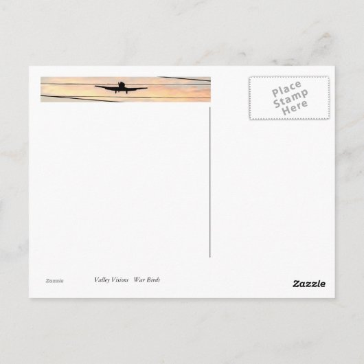 War Bird Briefkaart (Achterkant)