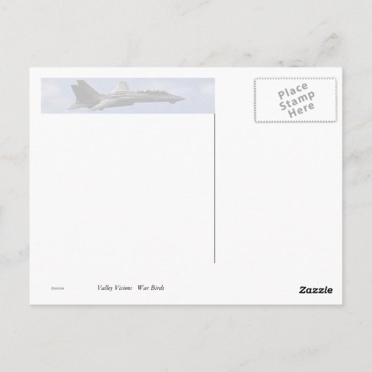 War Bird Jet Briefkaart (Achterkant)