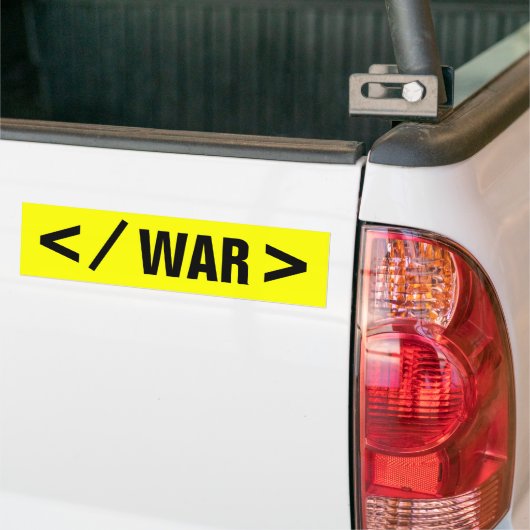 < / WAR > BUMPERSTICKER (Op Truck)