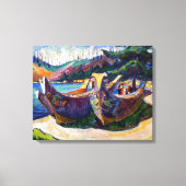 War Canoes | Emily Carr | Canvas Afdruk (Voorkant)