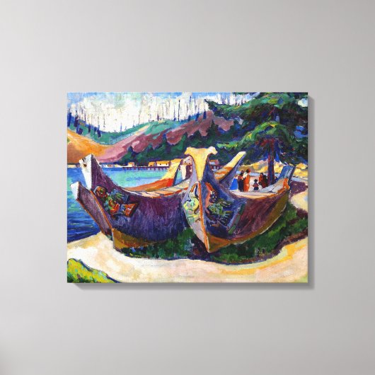 War Canoes | Emily Carr | Canvas Afdruk (Voorkant)
