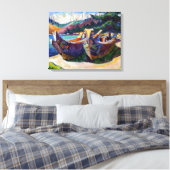War Canoes | Emily Carr | Canvas Afdruk (Insitu (Slaapkamer))