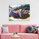 War Canoes | Emily Carr | Canvas Afdruk (Insitu (Woonkamer))