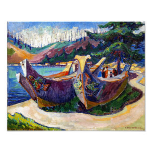 War Canoes Emily Carr Foto Afdruk