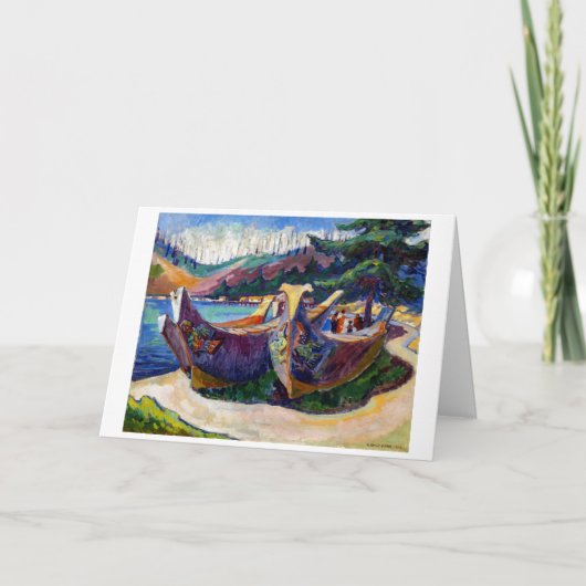 War Canoes | Emily Carr | Kaart (Voorkant)