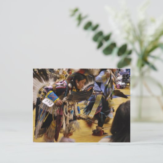 War Dance Native American PowWow Briefkaart (Staand voorkant)