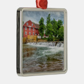 War Eagle Mill and Waterfall Metalen Ornament (Rechts)