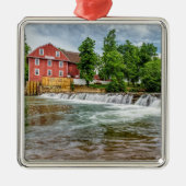 War Eagle Mill and Waterfall Metalen Ornament (Voorkant)