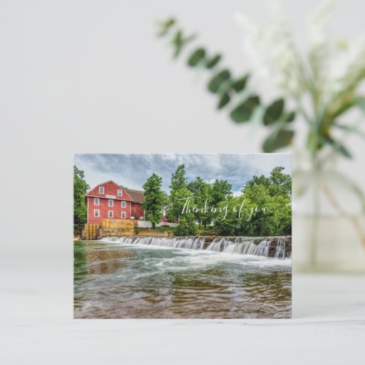 War Eagle Mill en waterval denken aan jou Briefkaart (Staand voorkant)