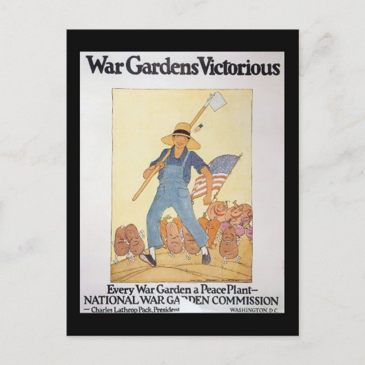 War Garden Tweede Wereldoorlog Briefkaart (Voorkant)