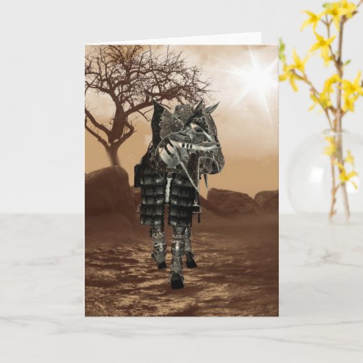 War Horse Wenskaart Kaart (Gele Bloem)