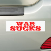 WAR SUCKS BUMPERSTICKER (Op auto)