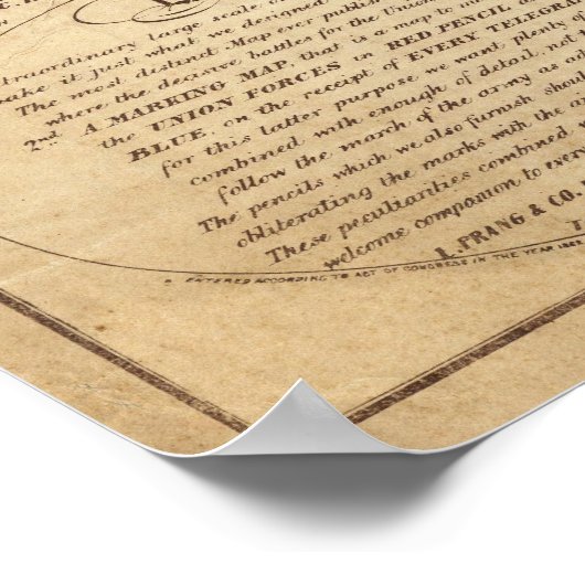 War Telegram Marking Map Poster (Hoek)