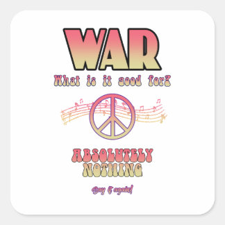 WAR VIERKANTE STICKER