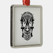 War Zone Skull Metalen Ornament (Rechts)