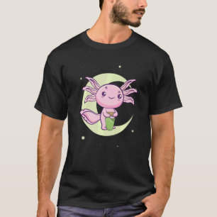 Warabi Mochi Drink Space Axolotl Ambystoma Mexican T-shirt