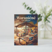 Waraniéné Weefsel Dorp Ivoorkust Briefkaart (Staand voorkant)