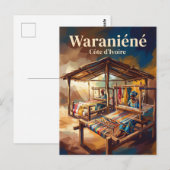 Waraniéné Weefsel Dorp Ivoorkust Briefkaart (Voorkant / Achterkant)