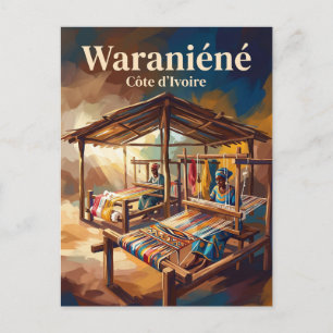 Waraniéné Weefsel Dorp Ivoorkust Briefkaart