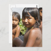 Warao Kinderen van het Venezolaanse Briefkaart (Voorkant / Achterkant)
