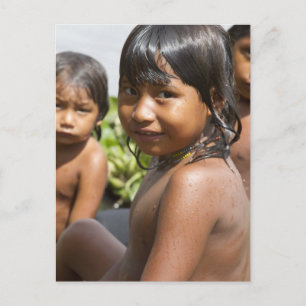 Warao Kinderen van het Venezolaanse Briefkaart