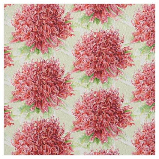 Waratah aquarel kunst stof (Swatch)