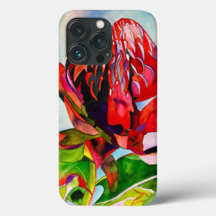 Waratah Australische inheemse bloem aquarel Case-Mate iPhone Case