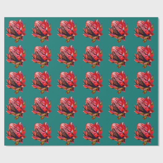 Waratah Australische waterverf van inheemse bloeme Cadeaupapier (Vlak)