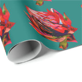 Waratah Australische waterverf van inheemse bloeme Cadeaupapier (Rol Hoek)