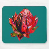 Waratah Australische waterverf van inheemse bloeme Muismat (Voorkant)