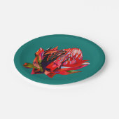 Waratah Australische waterverf van inheemse bloeme Papieren Bordje (Gekanteld)