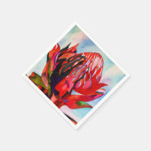 Waratah Australische waterverf van inheemse bloeme Servet (Hoek)
