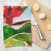 Waratah Australische waterverf van inheemse bloeme Theedoek (Quarter Fold)