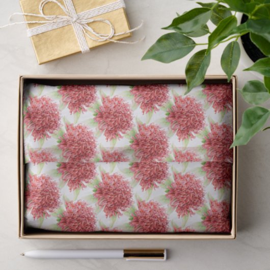 Waratah bloem waterverf rood botanisch tissuepapie tissuepapier (Geschenk)