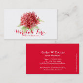 Waratah boerderij visitekaartje (Voorkant / Achterkant)