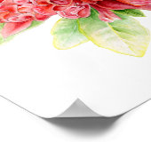 Waratah botanical fine art waterverf poster print (Hoek)