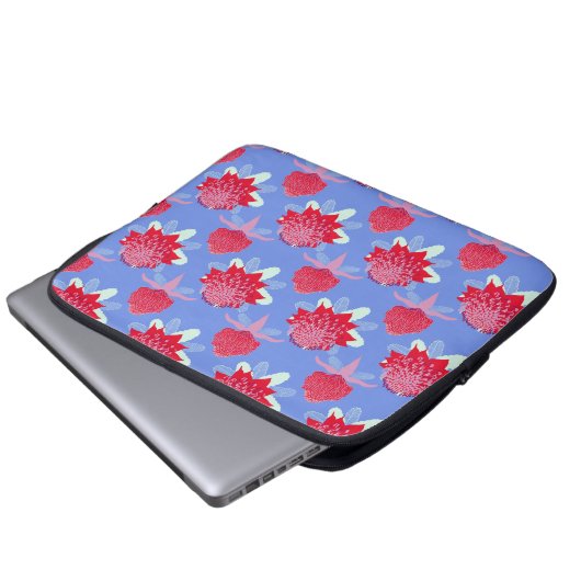 Waratah Laptop Sleeve (Voorkant onderkant)