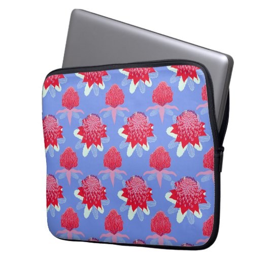 Waratah Laptop Sleeve (Voorkant Links)