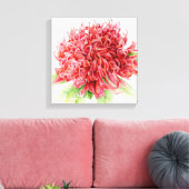 Waratah rode bloem botanica kunst canvas afdruk (Insitu (Woonkamer))