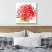 Waratah rode bloem botanica kunst canvas afdruk (Insitu (Slaapkamer))
